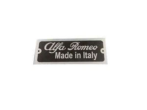 DATA PLATE FITS CLASSIC ALFA ROMEO MADE IN ITALY #V410-8 - Picture 1 of 6