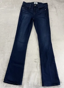 Paige Jeans Women 29 Blue Wash Manhattan Boot Cut Eleanor Stretch Whisker Preppy - Picture 1 of 18