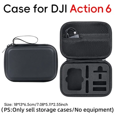 Bolsa de almacenamiento portátil protectora a prueba de golpes PU+EVA para cámara DJI Action 6 Foto 1 de 4