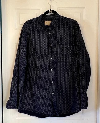 Camisa Scully Hombre Grande Azul Rayas Abotonada Manga Larga Bolsillo Western/Vaquero Foto 1 de 4