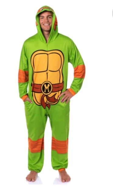 Disfraz de pijama naranja Teenage Mutant Ninja Turtles para hombre Foto 1 de 1