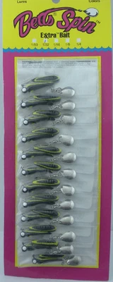 Tarjeta de 12 rayas negras/amarillas Betts 021GR-24N 1" 1/32 OZ Beetle Spin Foto 1 de 2