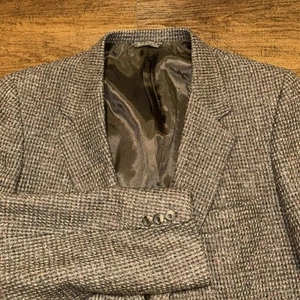 Vintage Levi’s Wool Tweed Blazer Men’s Size 46 XL Brown 100% Wool - Picture 1 of 18
