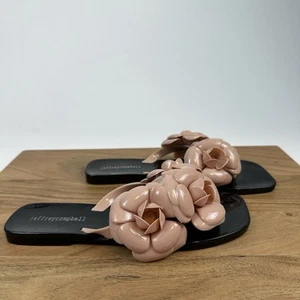New Womens Jeffrey Campbell Floralee Pink Jelly Thong Flip Flops Sandals Size 8 - Picture 1 of 10