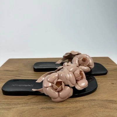 Nuevas Sandalias Chanclas Mujer Jeffrey Campbell Floralee Rosa Jalea Tanga Talla 8 Foto 1 de 4
