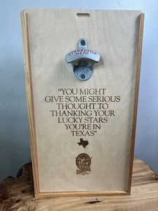 Texas Wandhalterung Flaschenöffner Box Rustikal Mann Höhle Holz Organizer USA Dekor - Bild 1 von 20