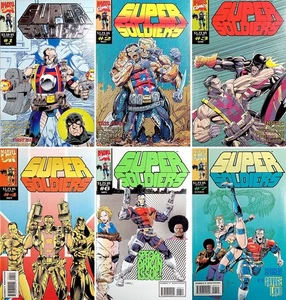 Super Soldiers #1 Foil, #2, #3, #4, #6, #7  (1993)  Marvel UK  (Set of 6) - Picture 1 of 13