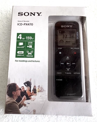 Sony ICD-PX470 4GB Digital Voice Recorder - Image 1 of 2