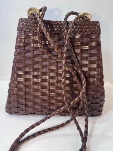 Saks Fifth Avenue Tasche geflochtenes Leder 60er 70er Made in Brazil perfekt für den Herbst Vintage - Bild 1 von 12