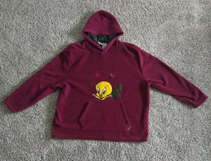Vintage Looney Tunes Tweety Fleece Hoodie Größe XL kostenloser Versand - Bild 1 von 5