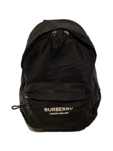 BURBERRY backpack rucksack nylon Black plain 8016109 Used - Picture 1 of 6