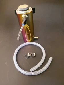 Weapon-R Engine Coolant Reserve Tank Neo-TI Rainbow Universal Fit - Picture 1 of 2