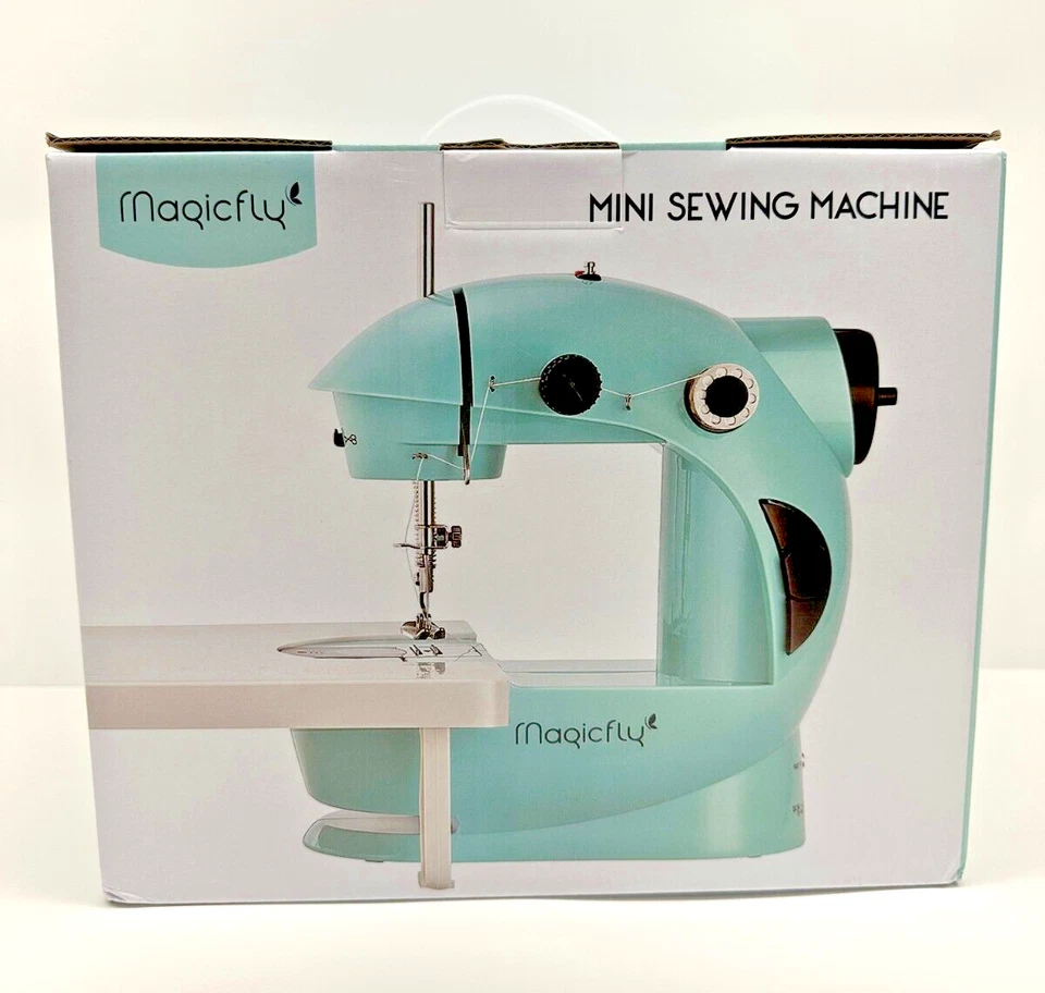 Box Magicfly Mini Sewing Machine for Beginners GREEN MF6033 or Portable Use