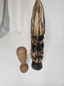 Alte handgeschnitzte afrikanische Holzskulpturen - Bild 1 von 9