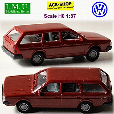 VW Passat B2 Variant 1981 1980-88 Tipo B2 Weinrot 1:87 I.M.U. 11020 - Immagine 1 di 4
