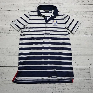 Polo Ralph Lauren camicia taglia media blu a righe Ryder Cup 2016 Hazeltine MN - Foto 1 di 9