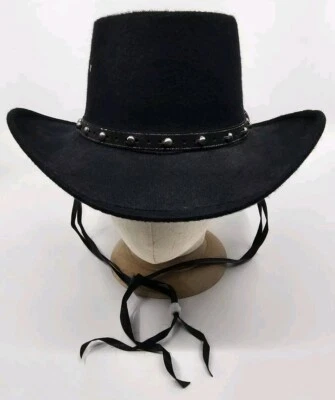 Sombrero de Vaquero Western Express Imitación Fieltro Ala Ancha Negro Talla 6-7/8 Foto 1 de 4