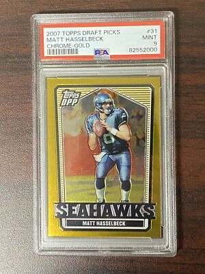 2007 Topps Draft Picks Matt Hasselbeck Gold /99 Psa 9 Pop 1 None Higher  - Image 1 of 2