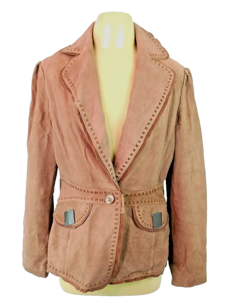 Columbia RYDR Suede Leather Blazer Jacket NWT XL Brown One Button Lined Western - Image 1 of 4