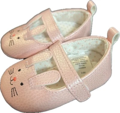 NUEVOS ZAPATOS CUNA CONEJITO ROSA BEBÉ NIÑA TALLA 3-6 meses Foto 1 de 4