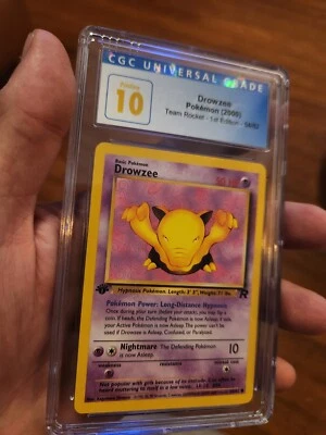 (POP 18) CGC 10 PRISTINE 2000 1st Edition Drowzee 54/82 Team Rocket Pokemon Card - Image 1 of 4