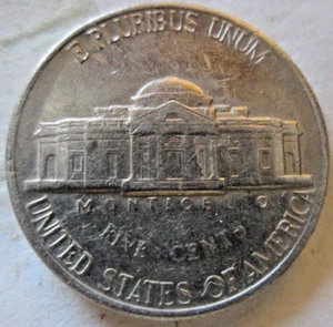 1995-P JEFFERSON, REVERSE GREASE STRIKE ERROR LAST "L", XF, CIRCULATED - Picture 1 of 3