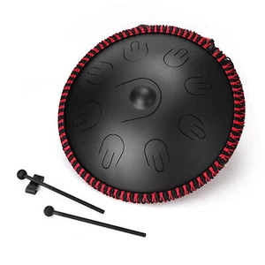 15 inch 9-Tone Steel Tongue Drum Hand Pan Drums with Drumsticks Percussion K6A2 - Picture 1 of 11
