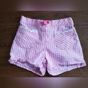 Vtg GYMBOREE OUTLET 5 Pink gingham check shorts - Picture 1 of 5