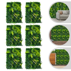 6PCS Pareti Verdi, Parete Verde Artificiale, Parete Sfondo Erba Artificiale - Foto 1 di 18