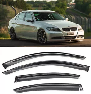 Visera de ventana exterior ventilación lluvia viento protector sombra ajuste 06-11 BMW E90 serie 3 - Imagen 1 de 5