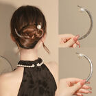 Women Vintage Crescent Moon Hair Forks Hair Sticks Hair Bun Clip Hairpin 12cm /
