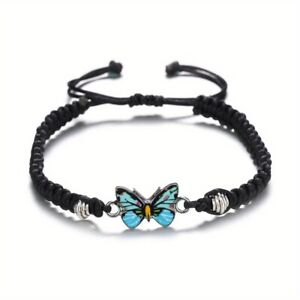 Cute Butterfly Braided Bracelet Retro Bohemian Hand Jewelry Gift For Women Girls