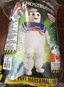 Ghostbusters Inflatable Stay Puft Marshmallow Man Costume Kids 5-7 Years