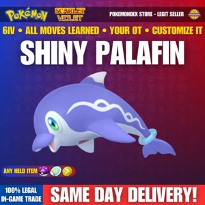 ✨ SHINY PALAFIN ⭐️ 6IV ⭐️ SHINY/NON - Pokemon Scarlet And Violet - Picture 1 of 4