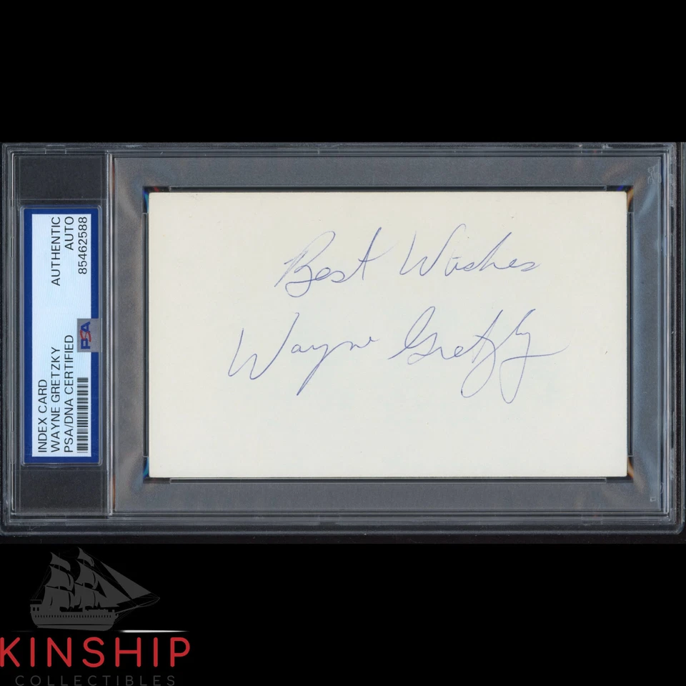 Wayne Gretzky signed 3x5 Index Card PSA DNA Slab Vintage Hockey Auto C3951 - Image 1 of 1