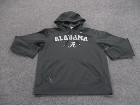 Alabama Crimson Tide Hoodie Sweatshirt Adult M Gray Nike Football Jacket Mens Cover