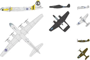 PIT-ROAD 1/700 SKY WAVE SERIES WWII USA AIRCRAFT SET Kit SP108 w/ Tracking NEW - Picture 1 of 4