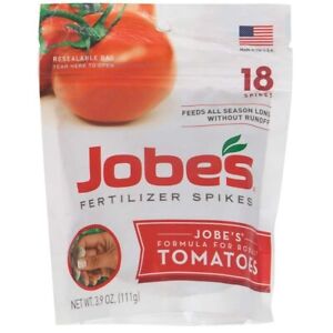 Jobe's Tomato Plant Food Fertilizer Spikes, 3.9 oz.  (18-Pack)