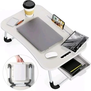 Lightweight Laptop Tables with Cup Holder and Device Slots. Ideal for Bed, Sofa, - Picture 1 of 5