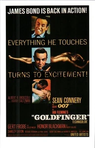film postcard James Bond 007 Goldfinger Us Poster unposted - Imagen 1 de 2