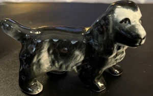 Cocker Spaniel Figurine Small Black And White Fast Shipping Great Condition - Picture 1 of 4