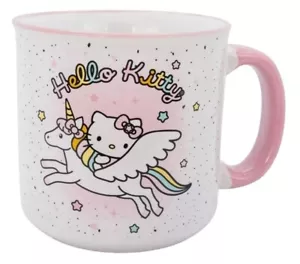 Sanrio Hello Kitty Unicorn Star Ceramic Camper Large Pink Mug 20 Ounces Cup NEW - Picture 1 of 7