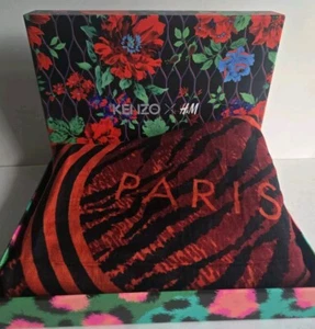 HERMOSO PATRÓN NUEVO EN CAJA KENZO X H&M "PARÍS" BUFANDA CHAL CUADRADO 57 "×57" - Imagen 1 de 12