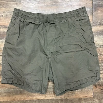 Pantalones Cortos H&M Para Hombre Grandes Verde Oliva Calce Relajado Algodón Bolsillos Cordón Cintura Foto 1 de 4