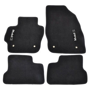 Fits 10-13 Mazda 3 Black Nylon Floor Mat Carpet Front Rear Non-slip 4PC w/MOBIL1 - Picture 1 of 2