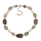 Anne Klein Gold-Tone Multi Stone Collar Necklace, 16' + 3' Extender