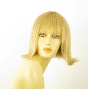perruque femme 100% cheveux naturel mi-longue blonde ref FRANCOISE 22 - Imagen 1 de 9