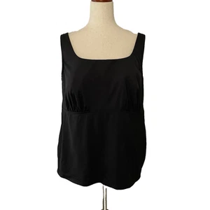 Lands' End Womens Black Tankini Top & High-Waisted Swim Bottom Set Size 20W NWOT - Bild 1 von 13