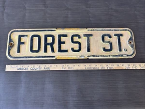 Letrero de calle/carretera FOREST ST de colección 24 "x 6" prensado/repujado/elevado acero #215 - Imagen 1 de 4
