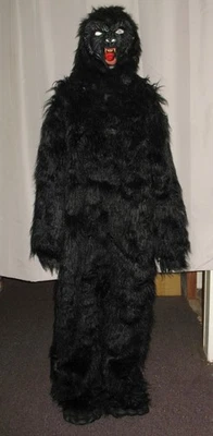 Traje Disfraz de gorila de cuerpo completo de Halloween para adulto. Grande. Cabeza, manos, pies Foto 1 de 4